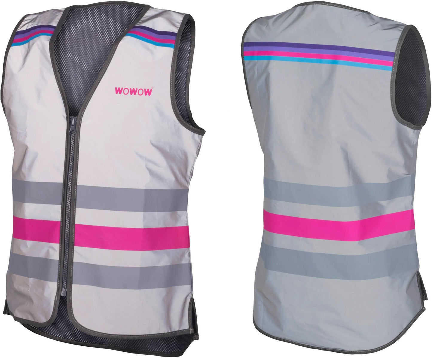 Wowow vest lucy jacket fr refl.vest lucy jac. fr s silver pink