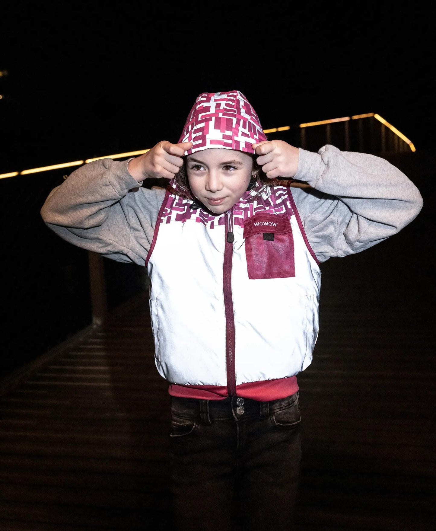 Wowow weste yoho jacket pink fr reflective children yoho pink gr.s