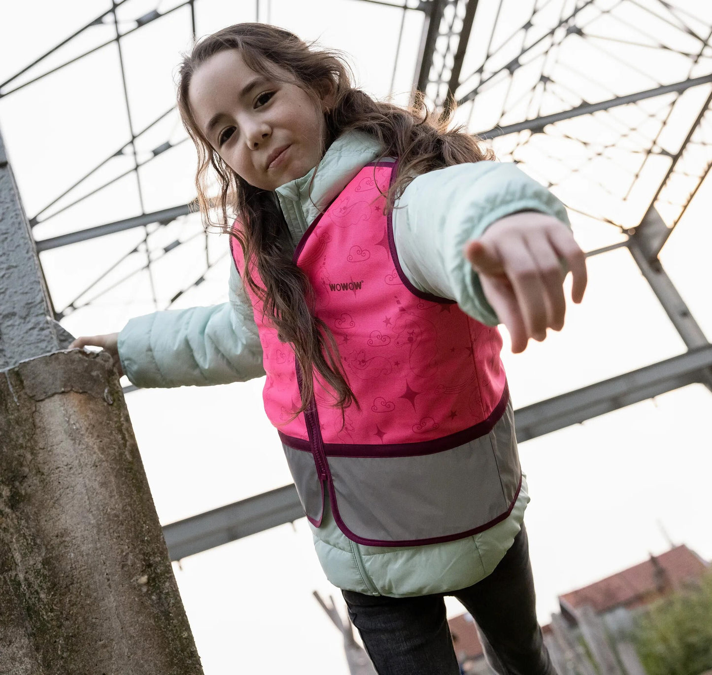 Wowow kinder veiligheidsvest zippy jacket pink reflective children zippy pink gr. xs