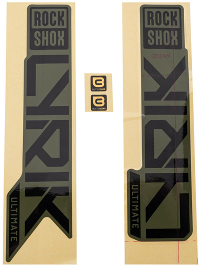 Rockshox decor set decal set rs glossy black lyrik ult 27 29 black