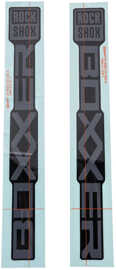 Rockshox dekor set decal set rs grey matt black sliders
