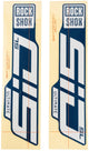 Rockshox dekor set decal set rs glossy white for blue sliders
