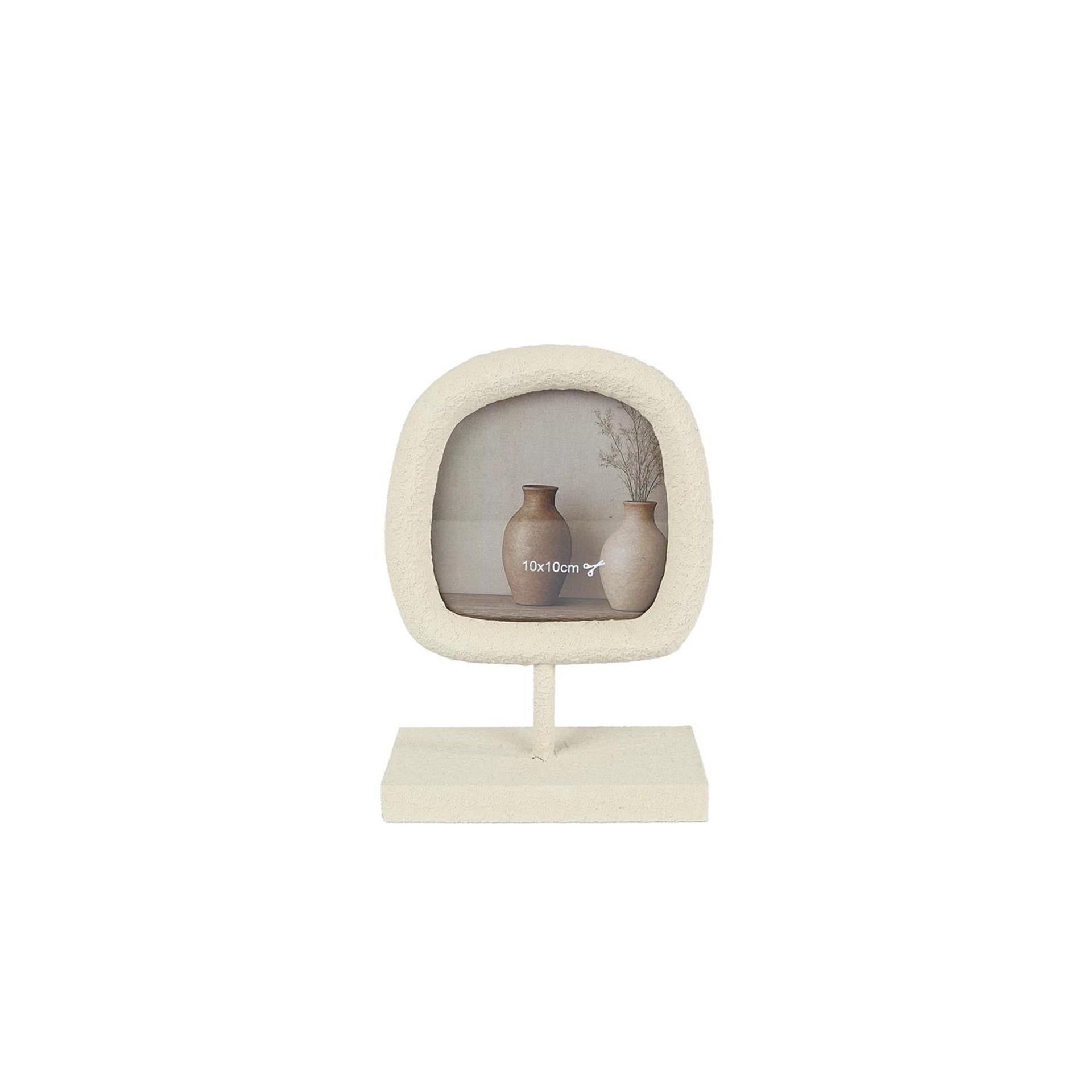 Fotolijst sela s (10x10cm) creme hout 17x12x5cm