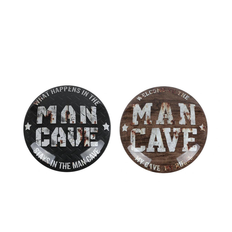 Wandbord mancave bol metaal 40x40cm