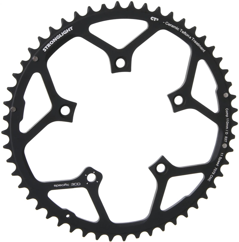 Stronglight kettingblad ct2 chain ring strongl.ct2 53t out.cer.teflon coat.