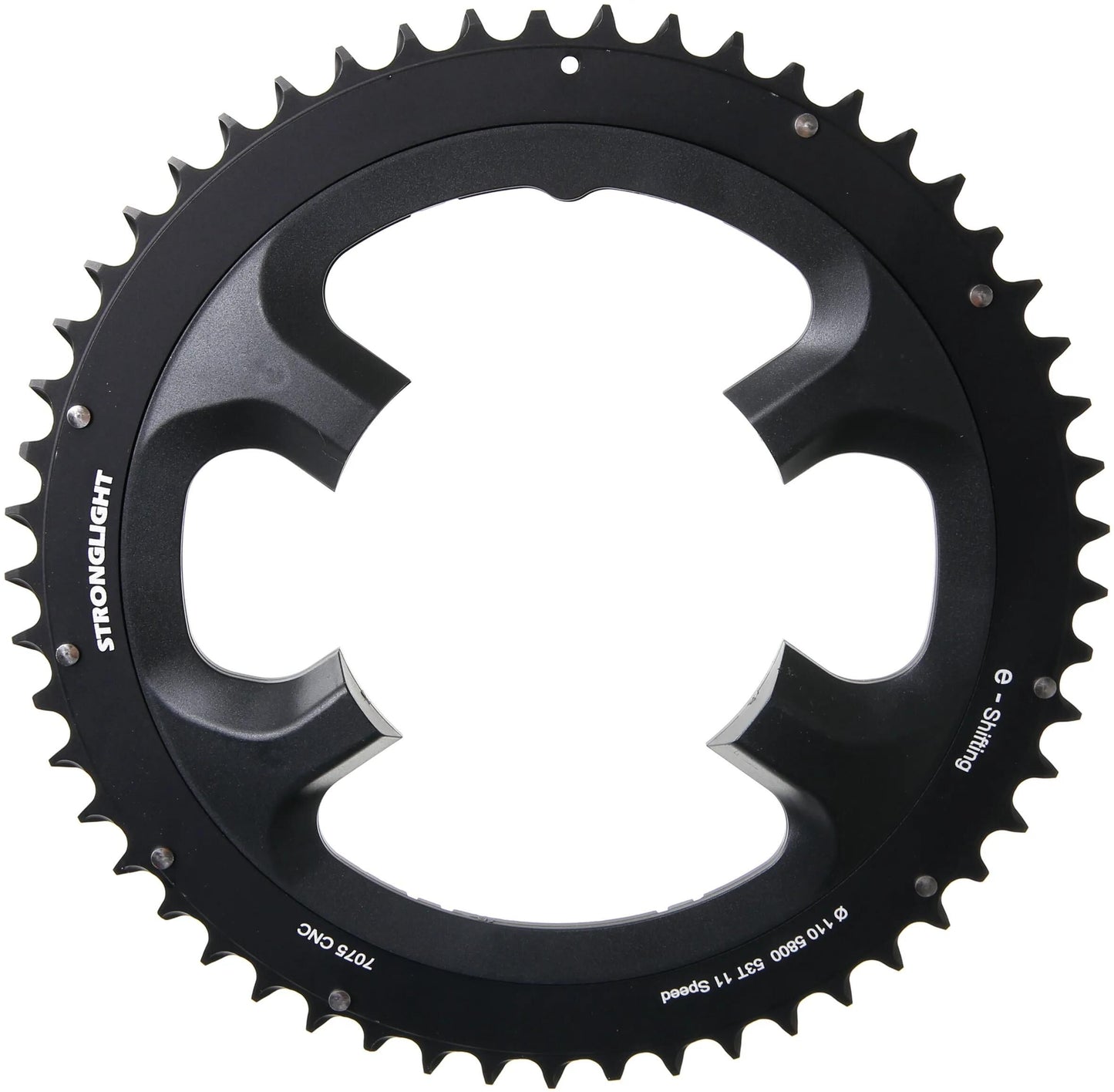 Stronglight kettingblad chain ring strongl. 53t outer alu black