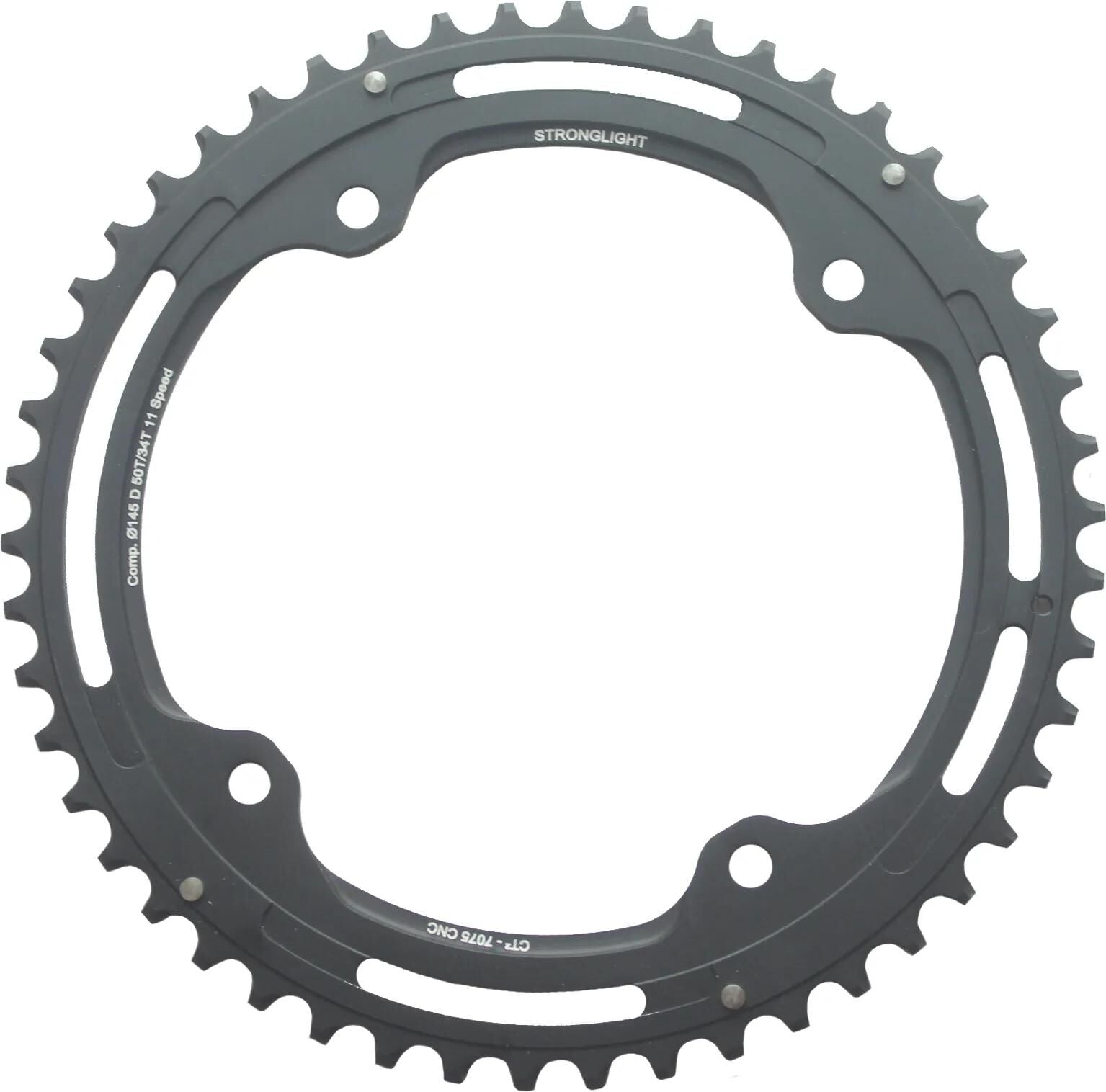 Stronglight kettingblad ct2 chain ring strongl. ct2 50t outer cer.-tefl.coat.