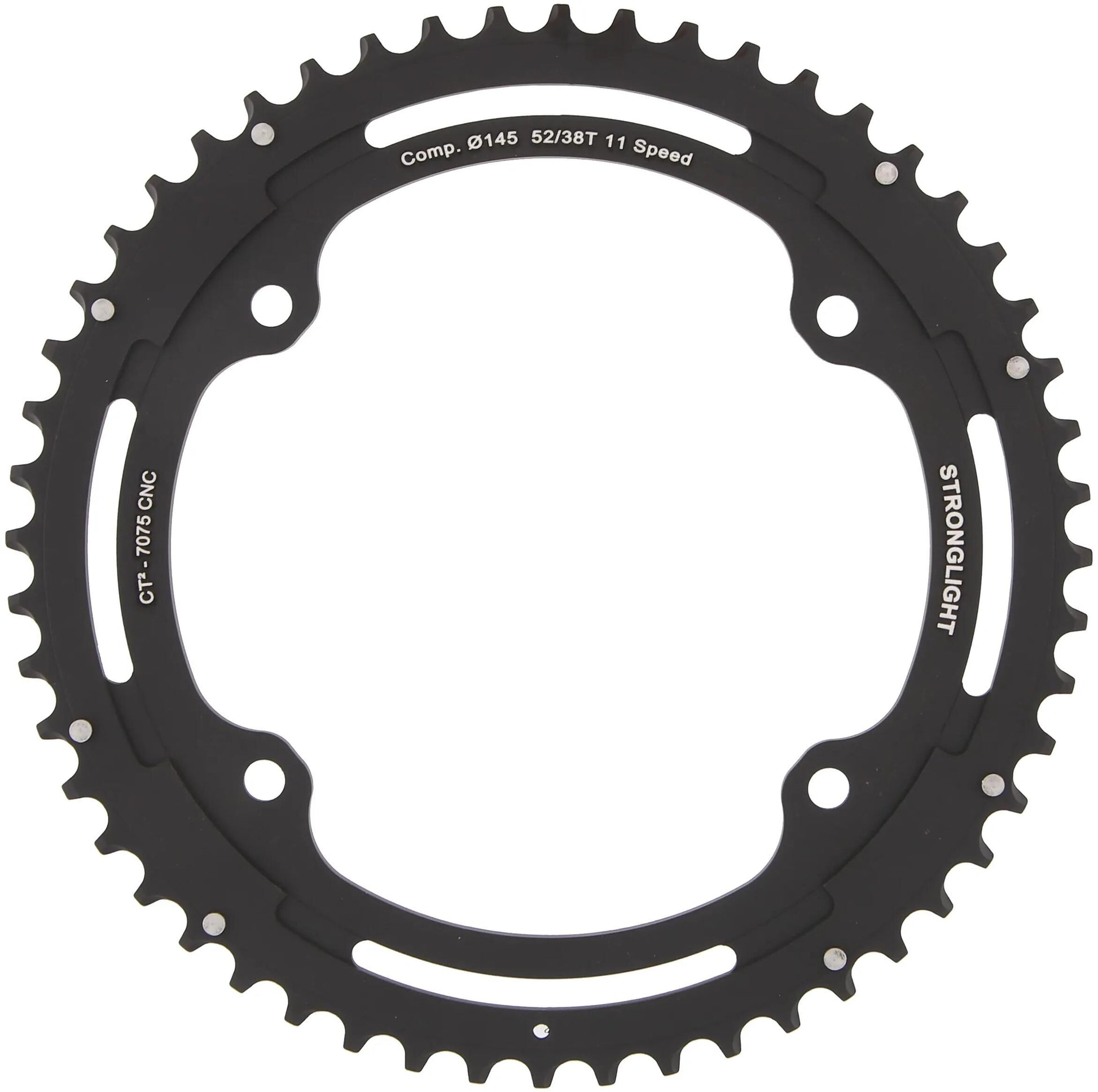Stronglight kettingblad ct2 chain ring strongl. ct2 52t outer cer.-tefl.coat.