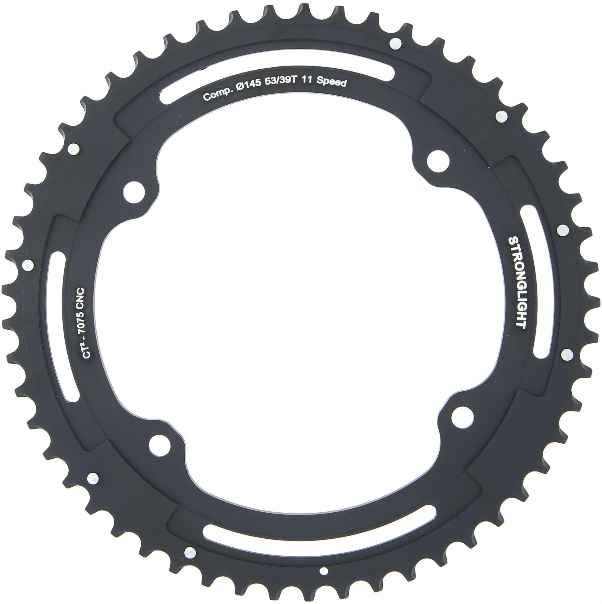 Stronglight kettingblad ct2 chain ring strongl. ct2 53t outer cer.-tefl.coat.