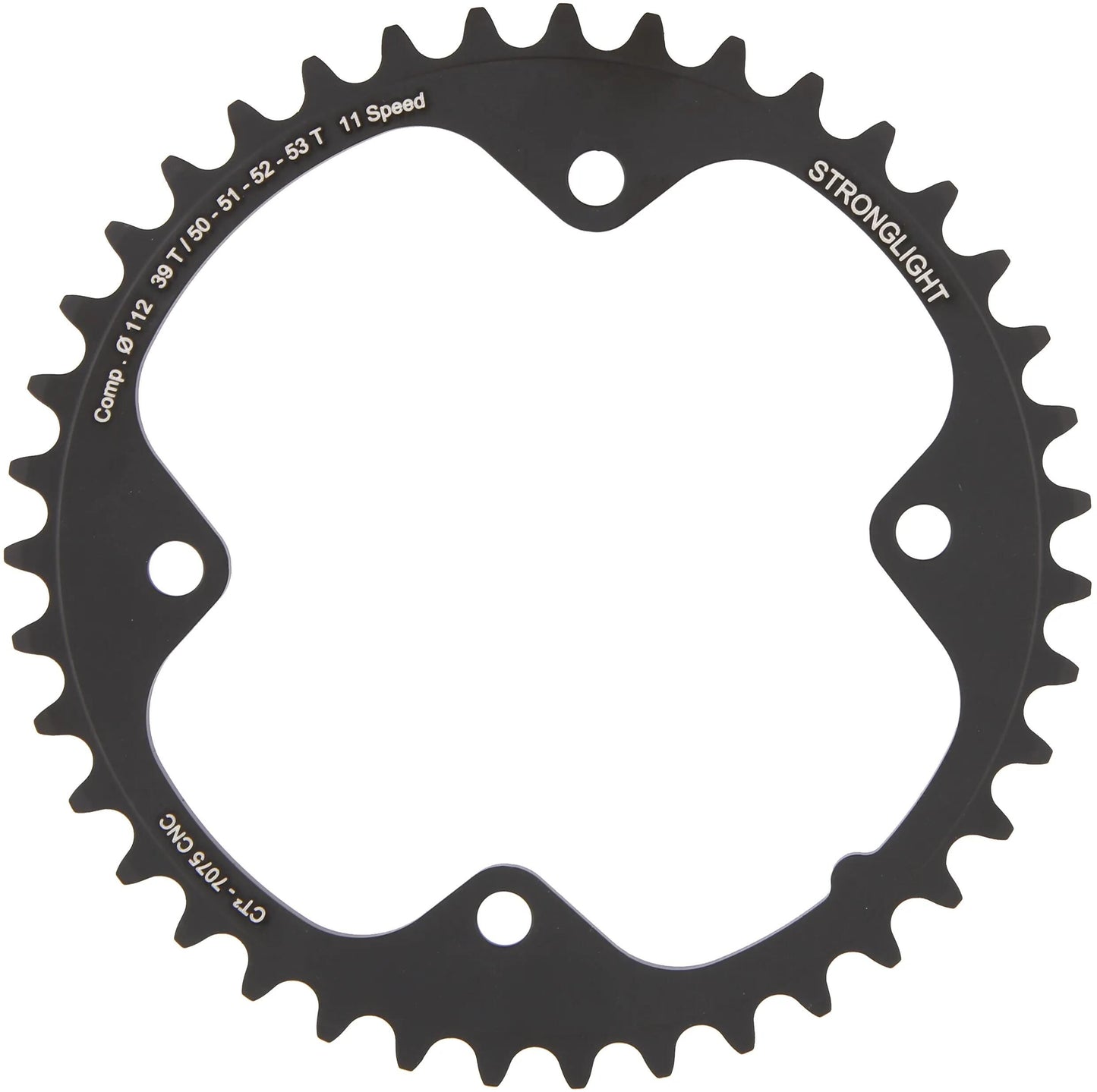 Stronglight kettingblad ct2 chain ring strongl. ct2 39t inner cer.-tefl.coat.