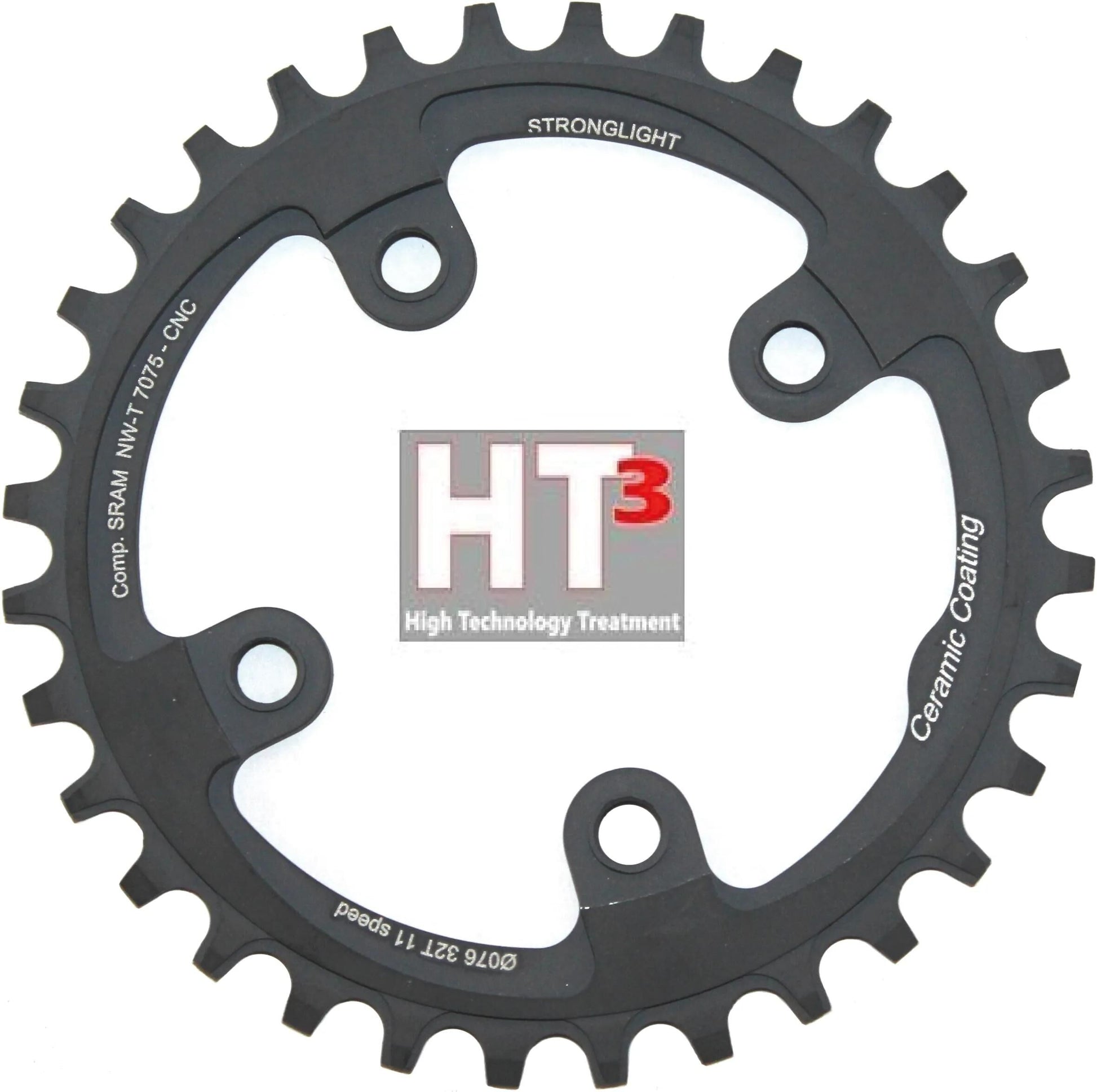 Stronglight kettingblad ht3 chain ring strongl. ht3 32t inner alu black