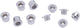 Contec kettenblattschraube c.nut ct chain ring screw c-nut for 2sp cranks 5pcs.