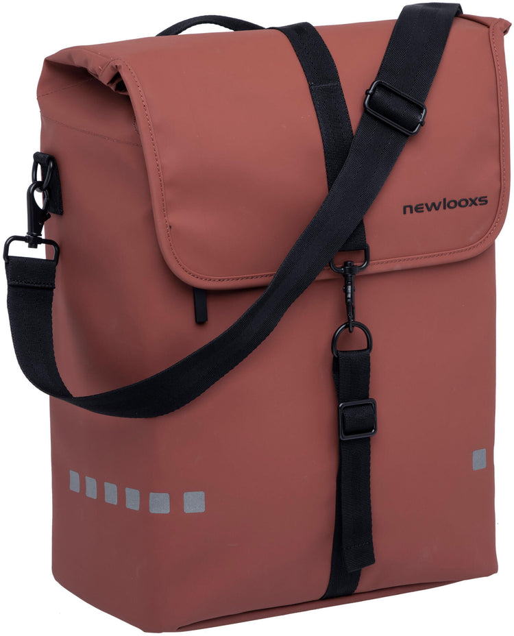 Odense Single - ruime enkele fietstas - unisex - waterafstotend polyester - rust - 17,5L