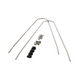 spatbord draadstang set pad 45mm universeel
