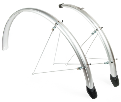 Spatbordset Eurofender Elegance 28 x 46 mm - zilver