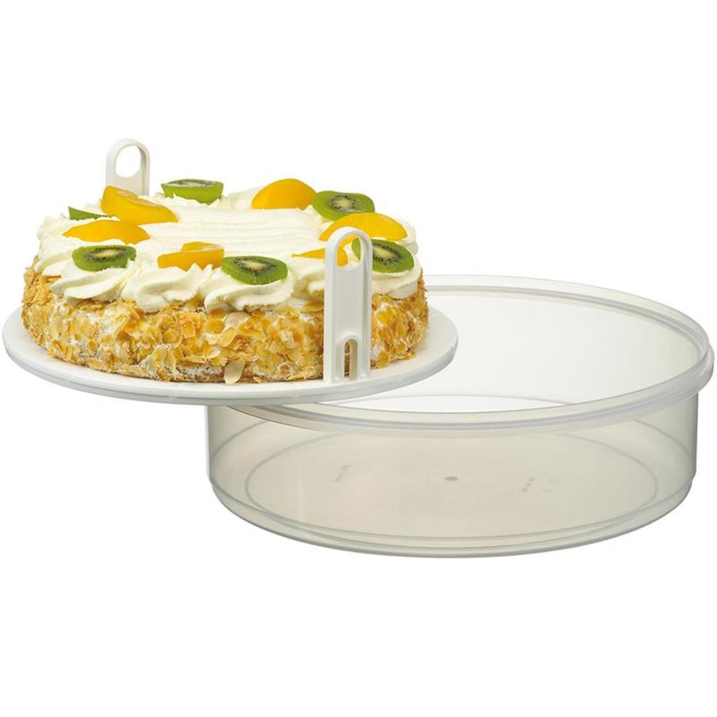 Sunware club cuisine taartdoos met lift 8,3 liter transparant blauw diameter33x12cm