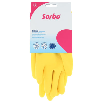 Sorbo huishoudhandschoenen latex geel s
