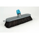 Linea zaalbezem zwart haarmix 30cm kunststof met steelhouder