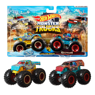 Hot wheels monster trucks 1:64 2-pack assorti