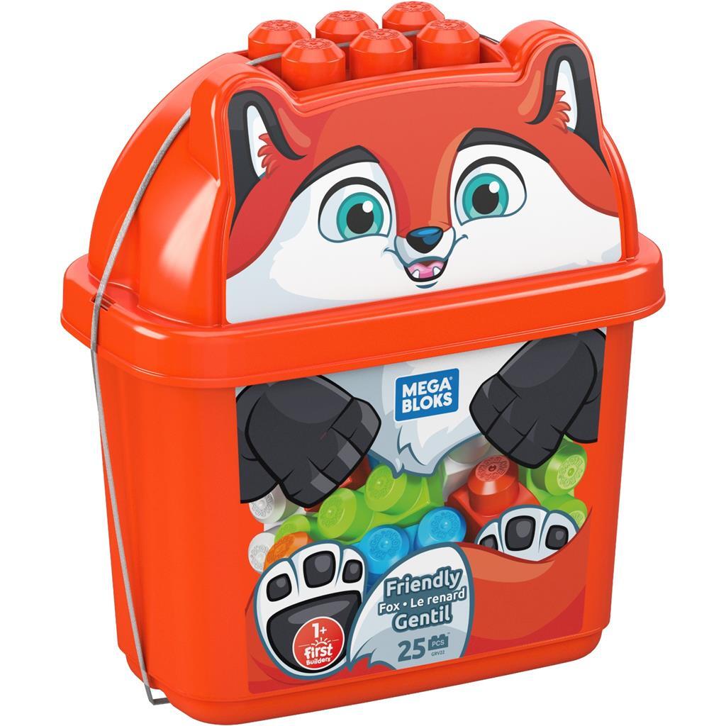 Mattel mega bloks animal buckets fisher price assorti | 4 stuks