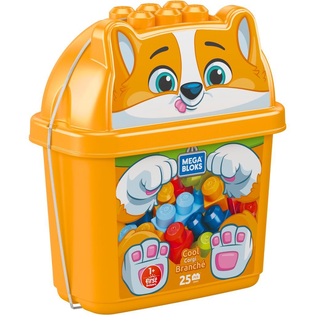 Mattel mega bloks animal buckets fisher price assorti | 4 stuks