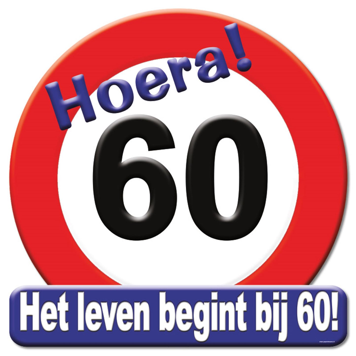Paperdreams huldeschild verkeersbord - 60 jaar