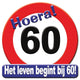 Paperdreams huldeschild verkeersbord - 60 jaar
