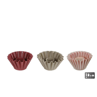 Cosydecor kandelaar cupcake s crème roze metaal