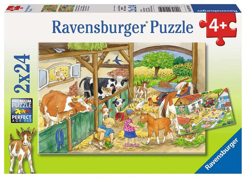Ravensburger vrolijk boerderijleven, 2 x 24st.