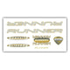 Fiets frame stickerset Runner Blizzard geel