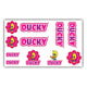 Fiets frame stickerset Ducky roze