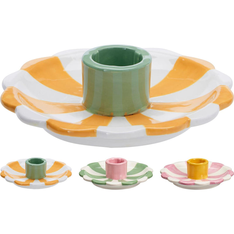 Home styling kandelaar streep 12cm