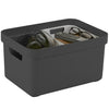 Sunware sigma home opbergbox 13l antraciet 35,2 x 25,3 x 18,3 cm