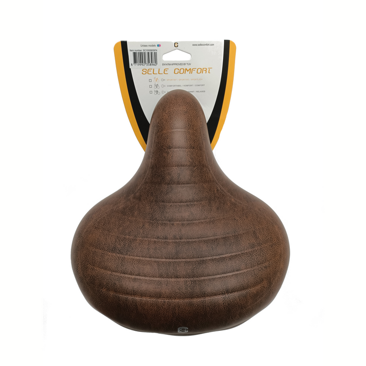 Selle comfort zadel wave bruin, zonder strop