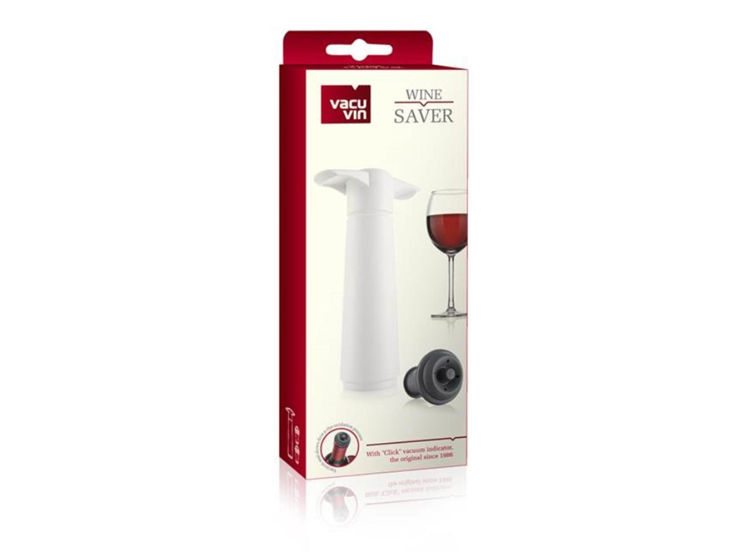 Vacu vin vacuã¼mpomp wit met twee afsluitdoppen