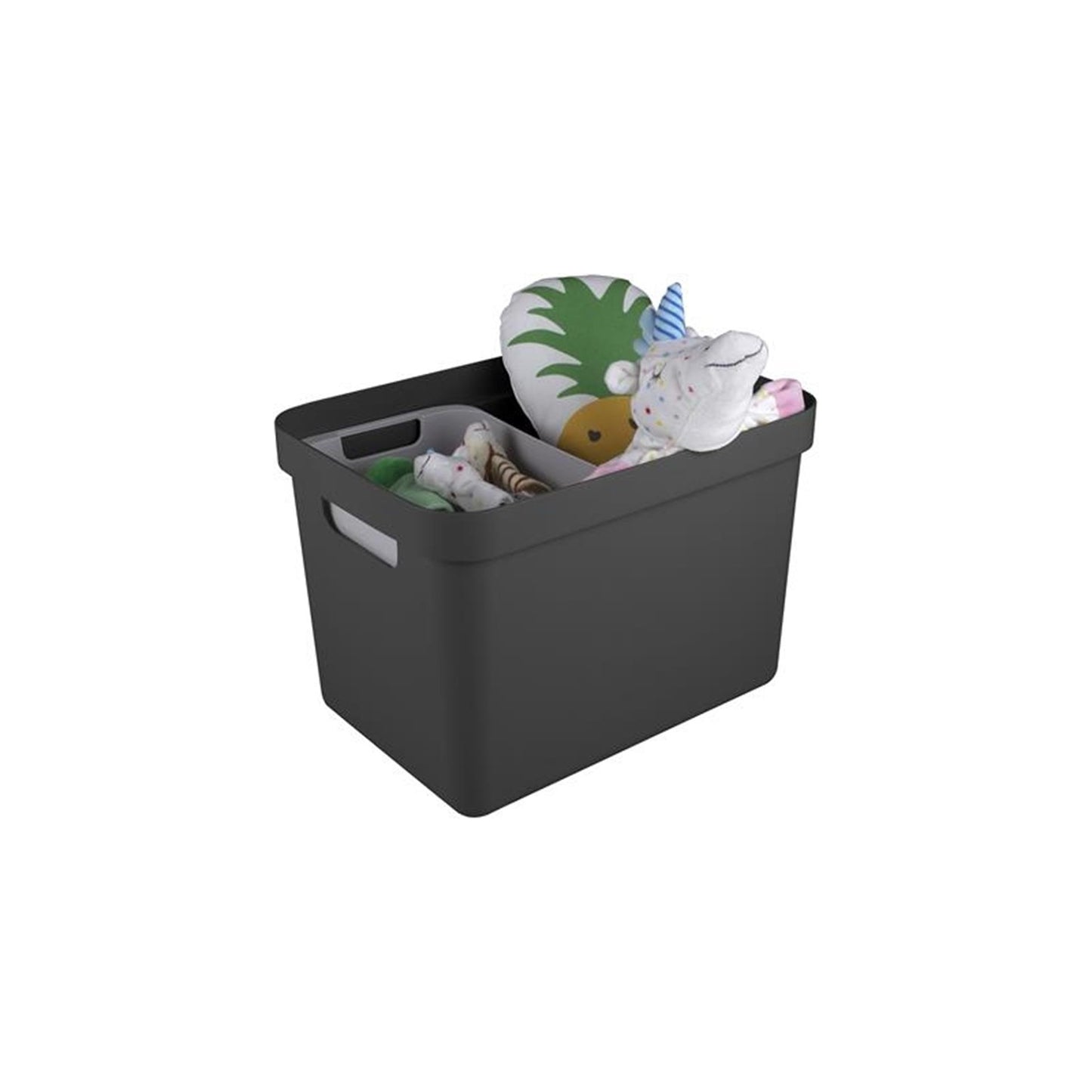 Sunware sigma home opbergbox 18l - 35x24.6x24.3 cm - antraciet