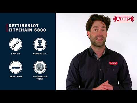 Abus CityChain 6800 85 2.0 zwart - 85cm