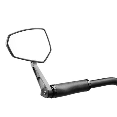 Ergotec spiegel m-77 korte arm 120 x 80-55 mm aluminium - zwart gezandstraald (k approved)