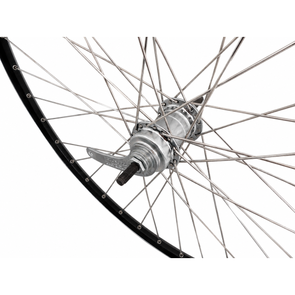 Achterwiel 28 1 4inch - favorit remnaaf - zac2000 velg (zwart zilver)