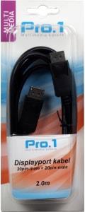 Enzo pro-1 displayport 20pin male naar male 2.0 meter - 9286020