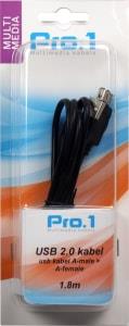 Enzo pro-1 usb kabel a-male -> a-female 1,8 meter 9280220