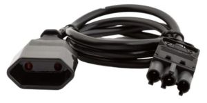Gst18© compatible verloopsnoer 90cm naar contra euro stekker - 6161250