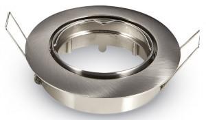 V-tac inbouw spot verstelbaar 50mm rond geschuurd staal 5013316
