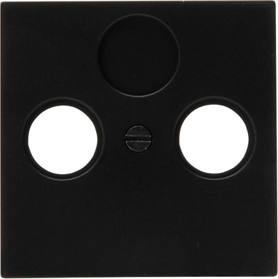 Enzo kopp hk07 pure mat zwart afdekplaat voor coax - 4624540