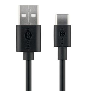 Enzo goobay usb-c laadkabel 50cm zwart - 9550290