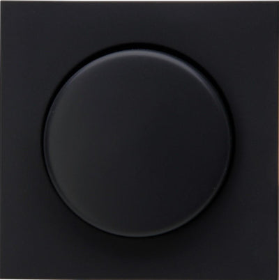 Enzo kopp hk07 pure mat zwart afdekplaat + knop dimmer - 4624530