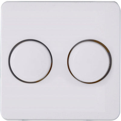 Enzo kopp hk02 arctic wit afdekplaat + knop duo dimmer - 4621035