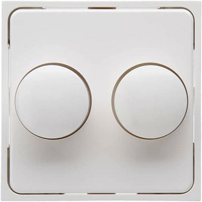 Enzo kopp hk07 wit afdekplaat + knop duo dimmer - 4622035