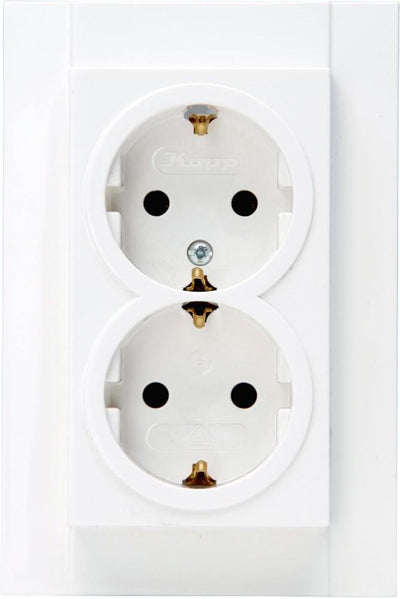 Enzo kopp hk07 pure mat wit inbouw stopcontact ra dubbel - 4624120