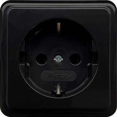 Enzo kopp zwart opbouw stopcontact ra - 4626100